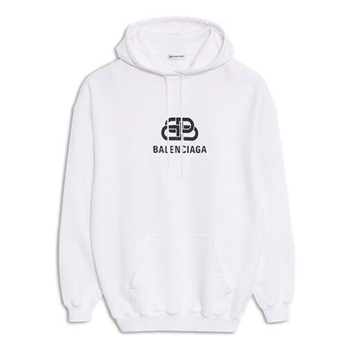 

Свитер pullover drawstring hoodie white Balenciaga, белый