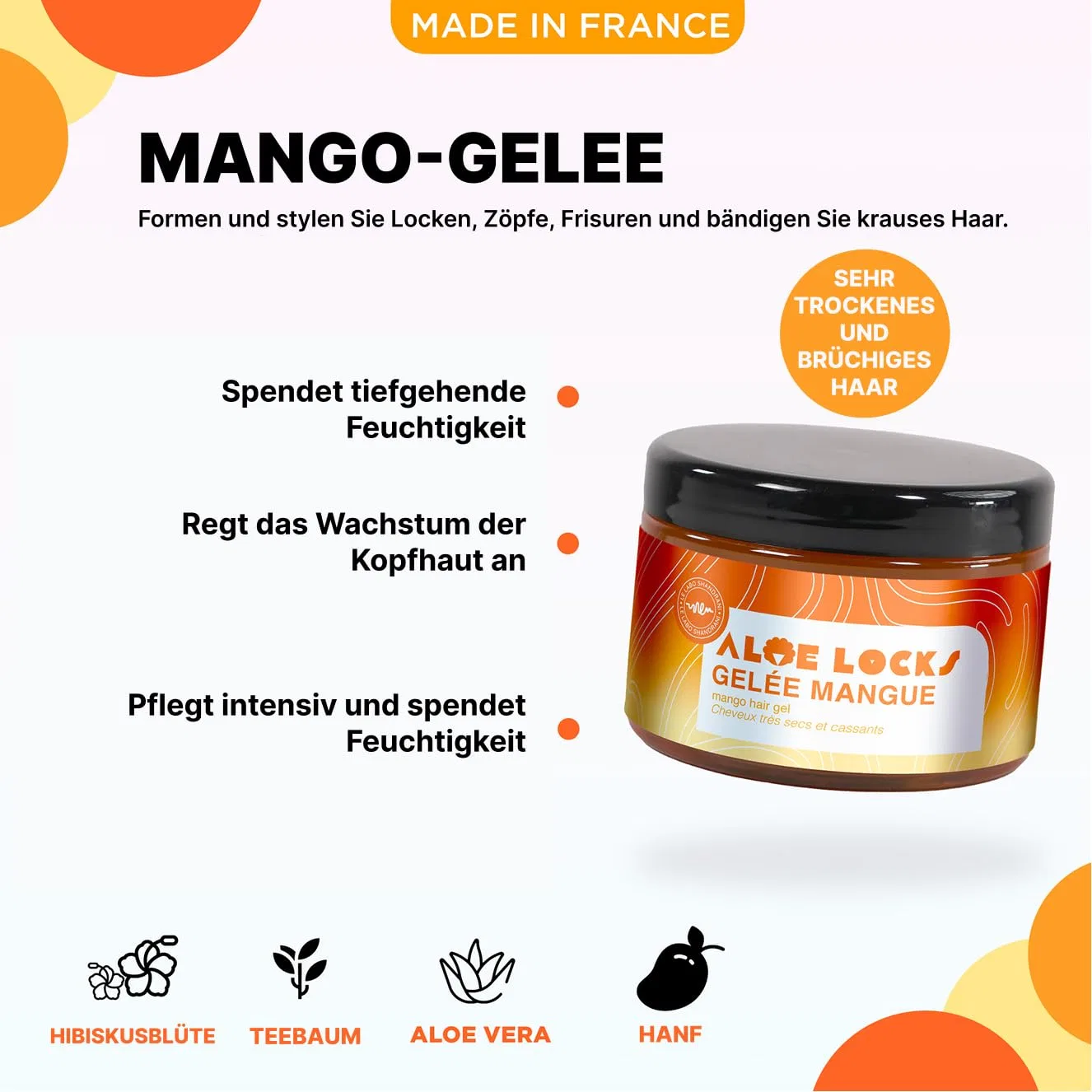 Гель для укладки волос Aloe Locks Mango Fixing Jelly, 300 мл Shandrani Aloe Locks — фото 2