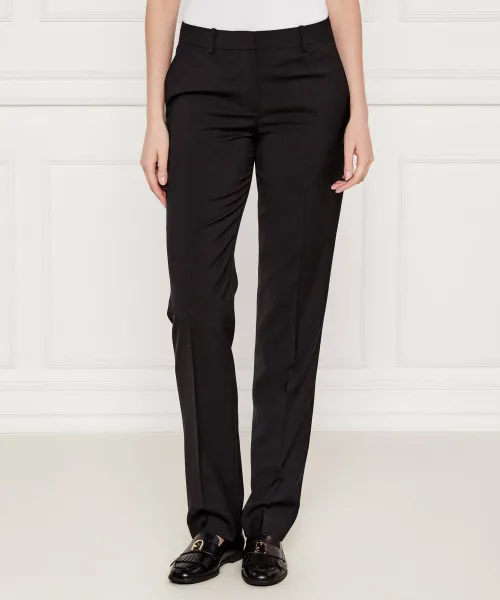 

Шерстяные брюки Tameah Slim fit Boss, черный