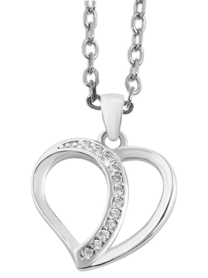 

Adeliás Женский кулон - кулон в форме сердца из серебра 925 пробы с кубическим цирконием в серебряной оправе