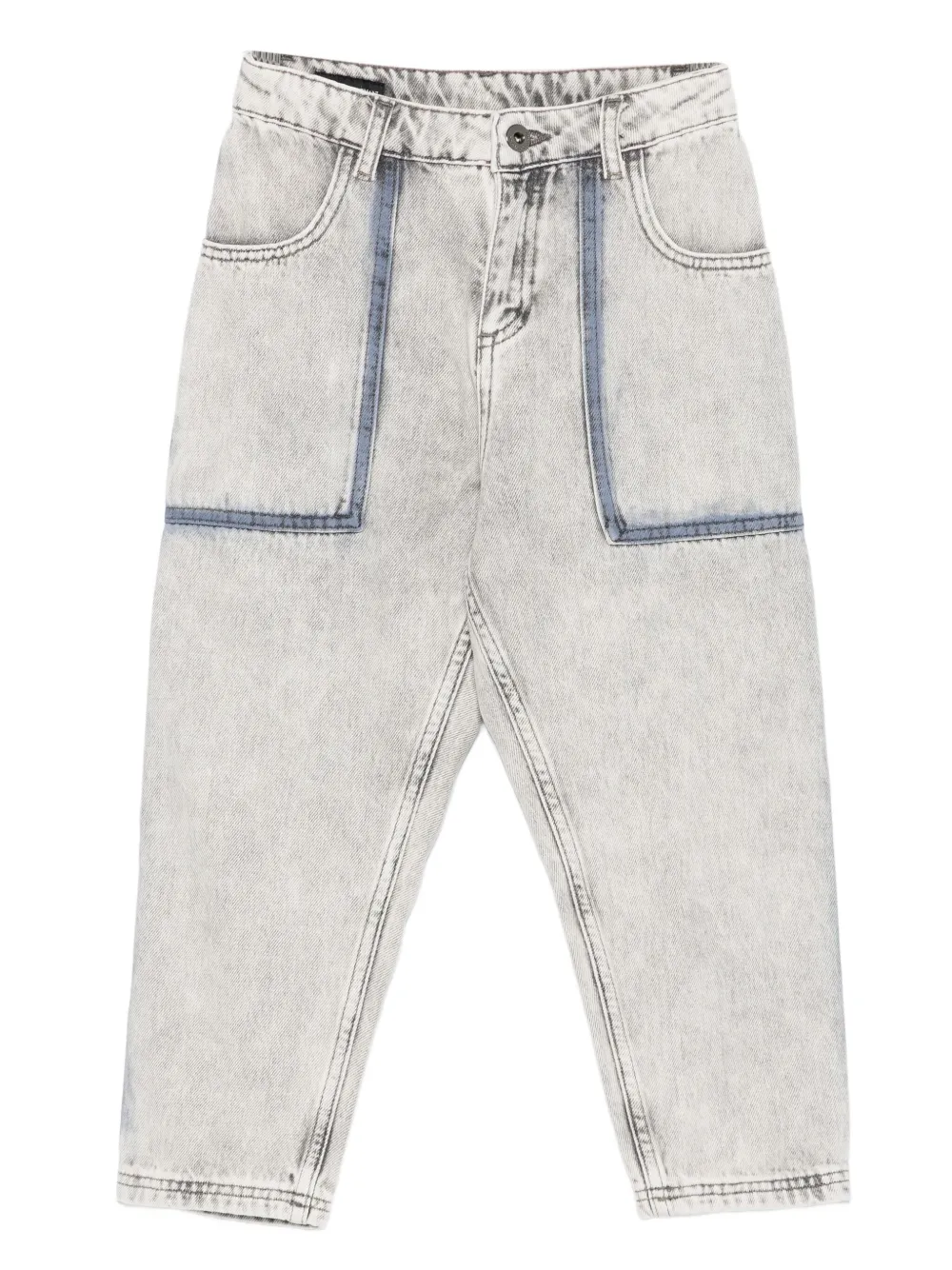 

Джинсы с лампасами Emporio Armani Kids, серый