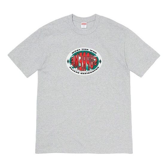 

Футболка fw19 week 1 new shit tee alphabet logo short sleeve gray Supreme, серый