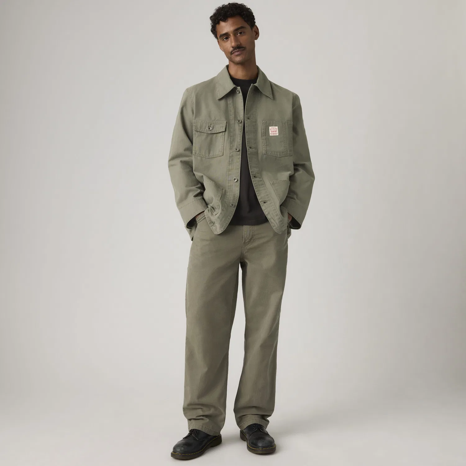 568 Свободные прямые брюки для рабочих, легкие мужские Levi's, Green