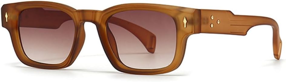 

Солнцезащитные очки LVTFCO в стиле ретро для женщин, модные градиентные очки с защитой от УФ-излучения UV400, для мужчин, трендовые очки в стиле панк с заклепками, Tea Tea Gradient