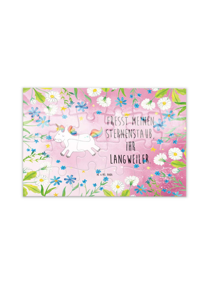 

Mr. & Mrs. Panda Головоломка «Единорог счастлив», написанная пастельно-красным цветом