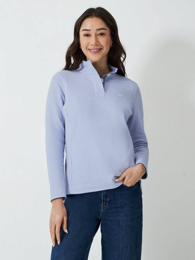 

Толстовка на пол- пуговицы Crew Clothing, цвет Bright Blue