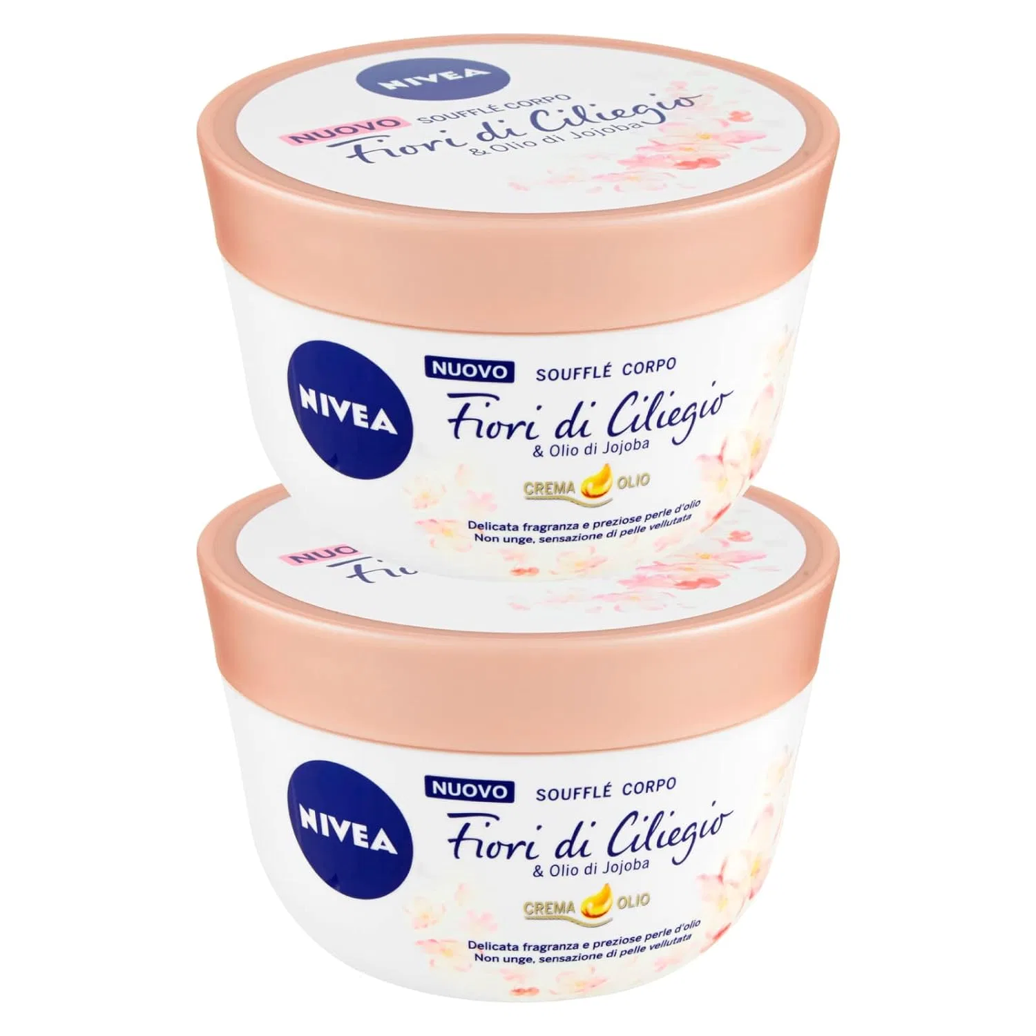 Крем для тела Nivea Soufflé Cherry Blossoms с маслом жожоба, 2 x 200 мл Nivea