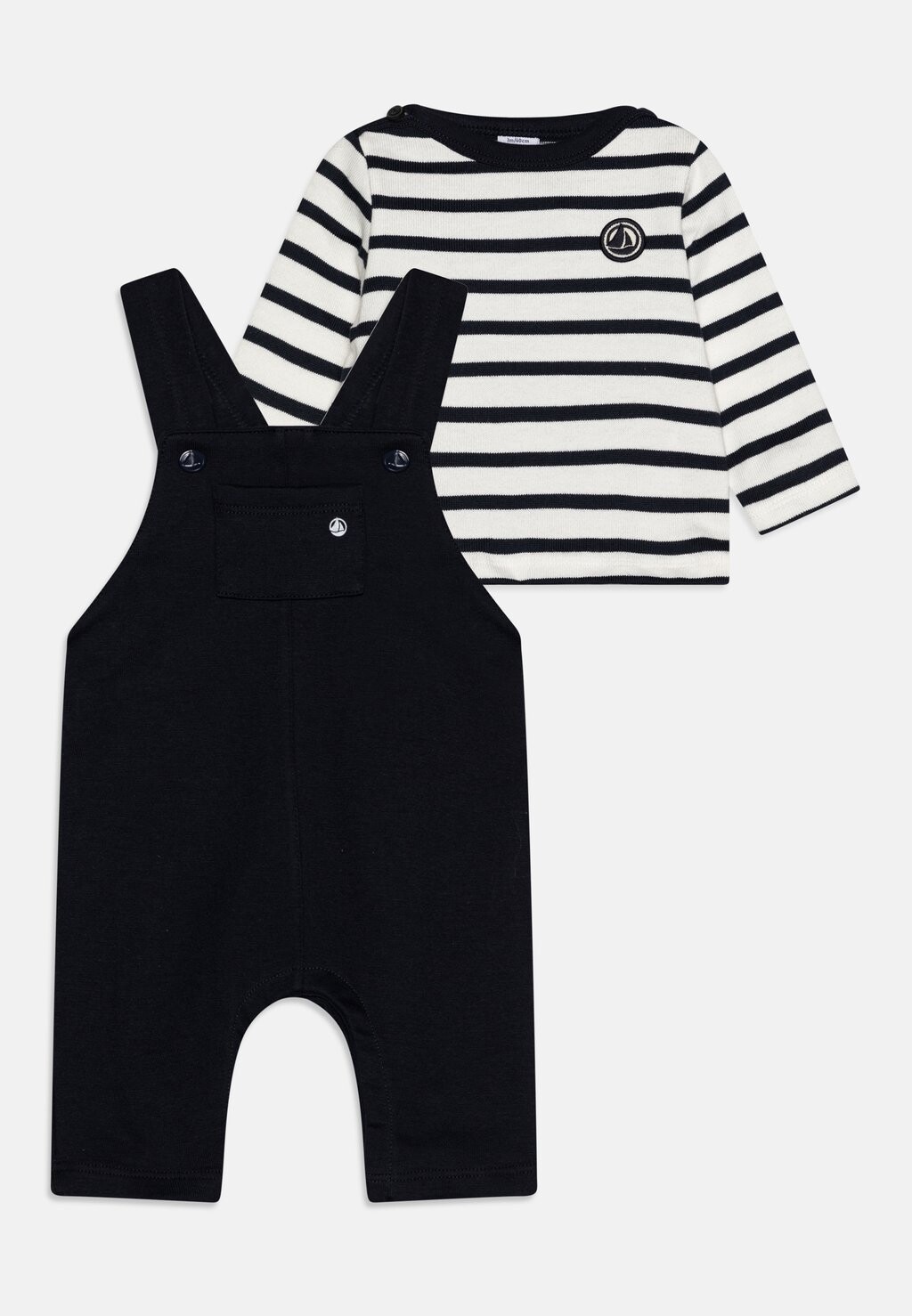 

Подарок на рождение BABY MARINIERE SALOPETTE LINCROYABLE PERMANENT UNISEX SET Petit Bateau, цвет multi-coloured