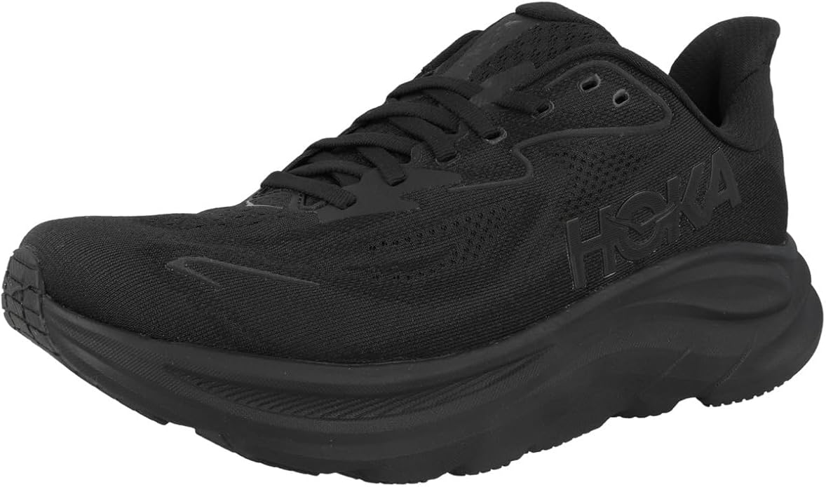 Женские дорожные беговые кроссовки Hoka One Clifton 10 черные — фото 2