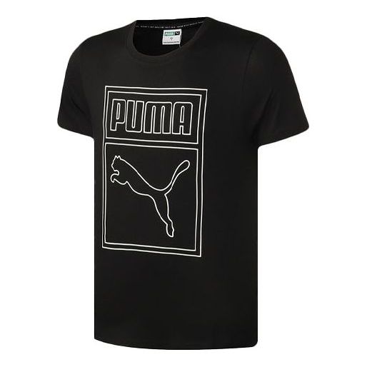 

Футболка PUMA Large Logo Printing Sports Loose Round Neck Short Sleeve Black 598245-51