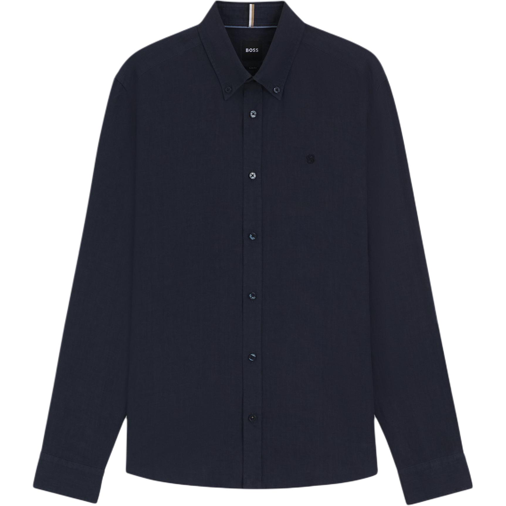 

Рубашка с длинным рукавом и пуговицами Boss Hugo Boss, marine синий