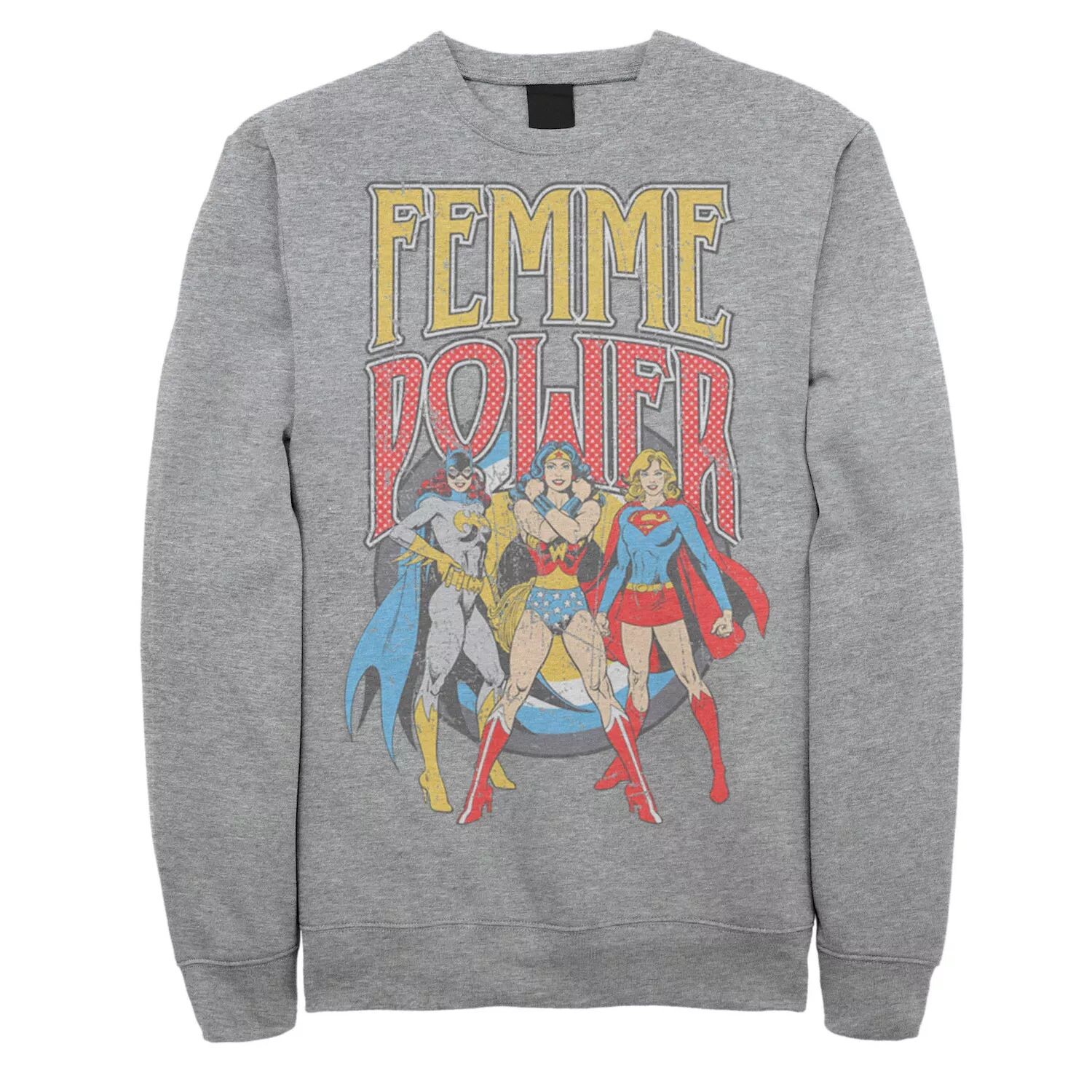 

Мужская винтажная толстовка Femme Power с изображением Лиги справедливости DC Comics Licensed Character