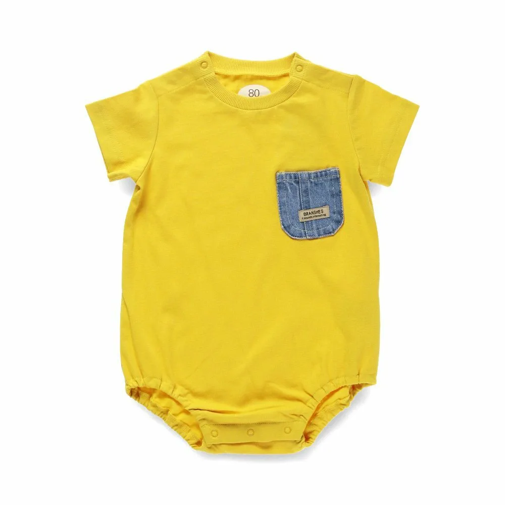 Джинсовый комбинезон с короткими рукавами и карманом Branshes, Yellow — фото 2