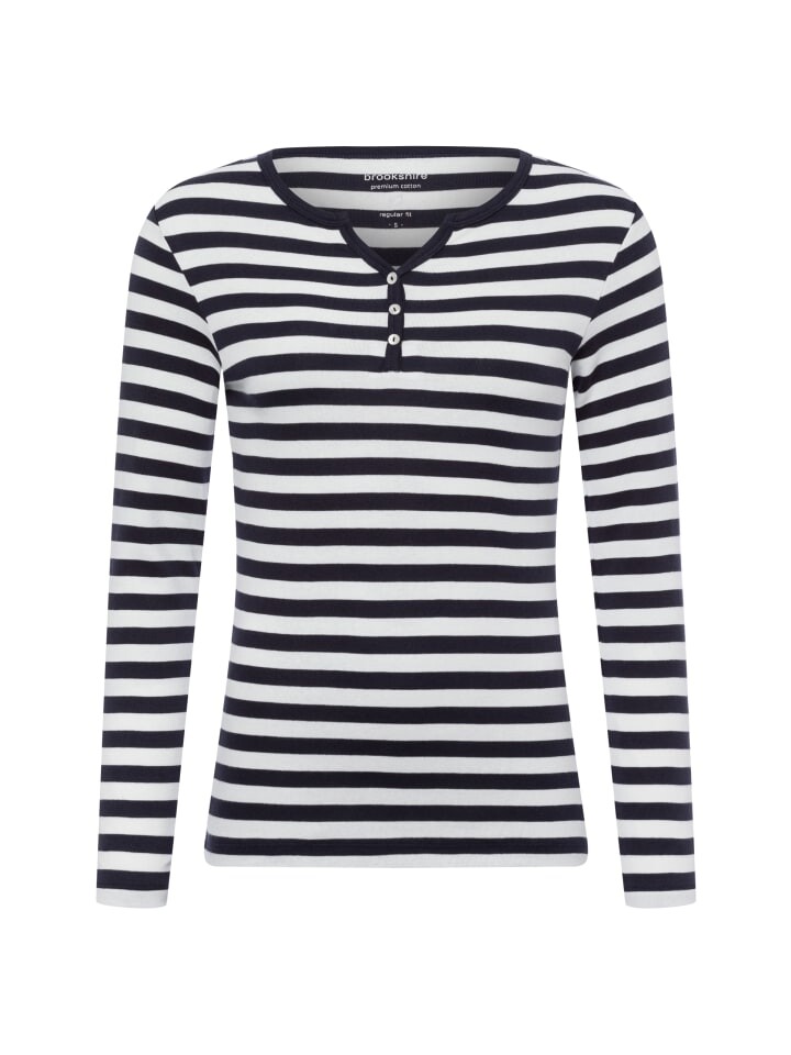 

Футболка brookshire Langarmshirt, цвет marine weiß