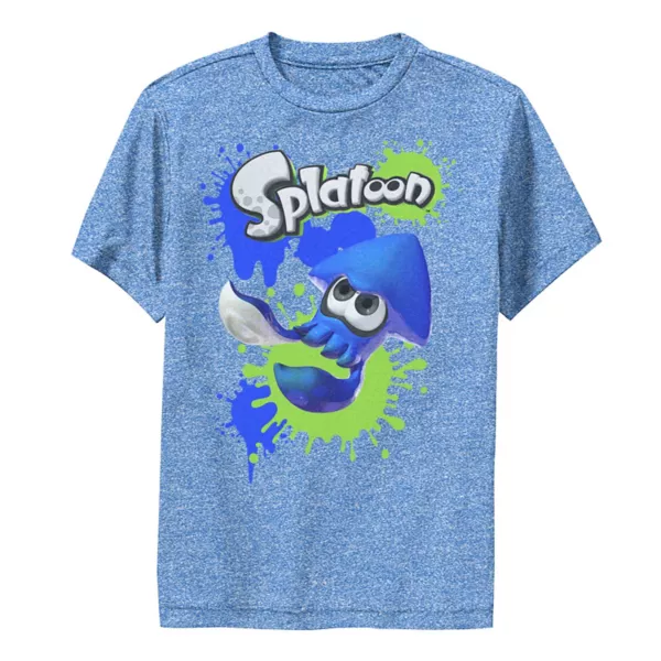 

Футболка для мальчиков 8-20 лет с принтом синего кальмара Splatoon Licensed Character, синий
