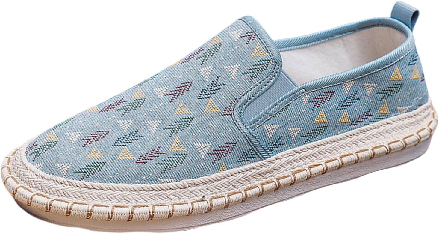 

Мужские кроссовки классические низкие слипоны, хлопковые принтованные лоферы, удобная повседневная обувь для прогулок Generic, синий