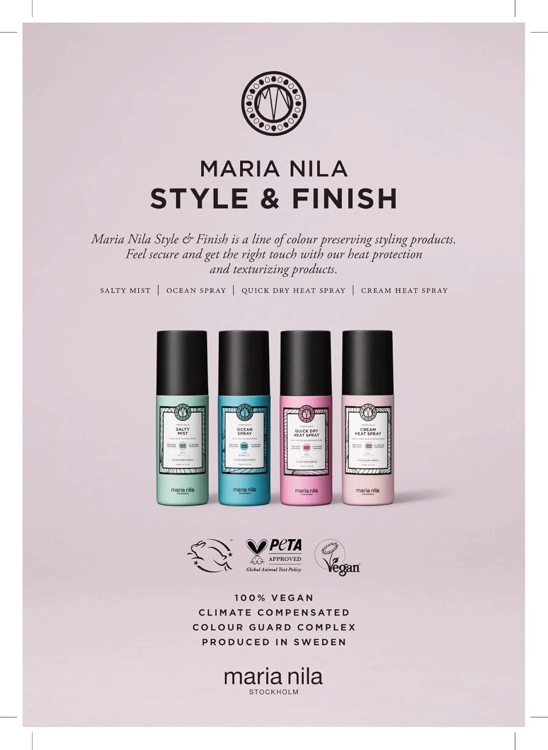 Термозащитный спрей для быстрого высыхания «Cream Heat Spray» от Maria Nila, 150 мл Maria Nila — фото 3