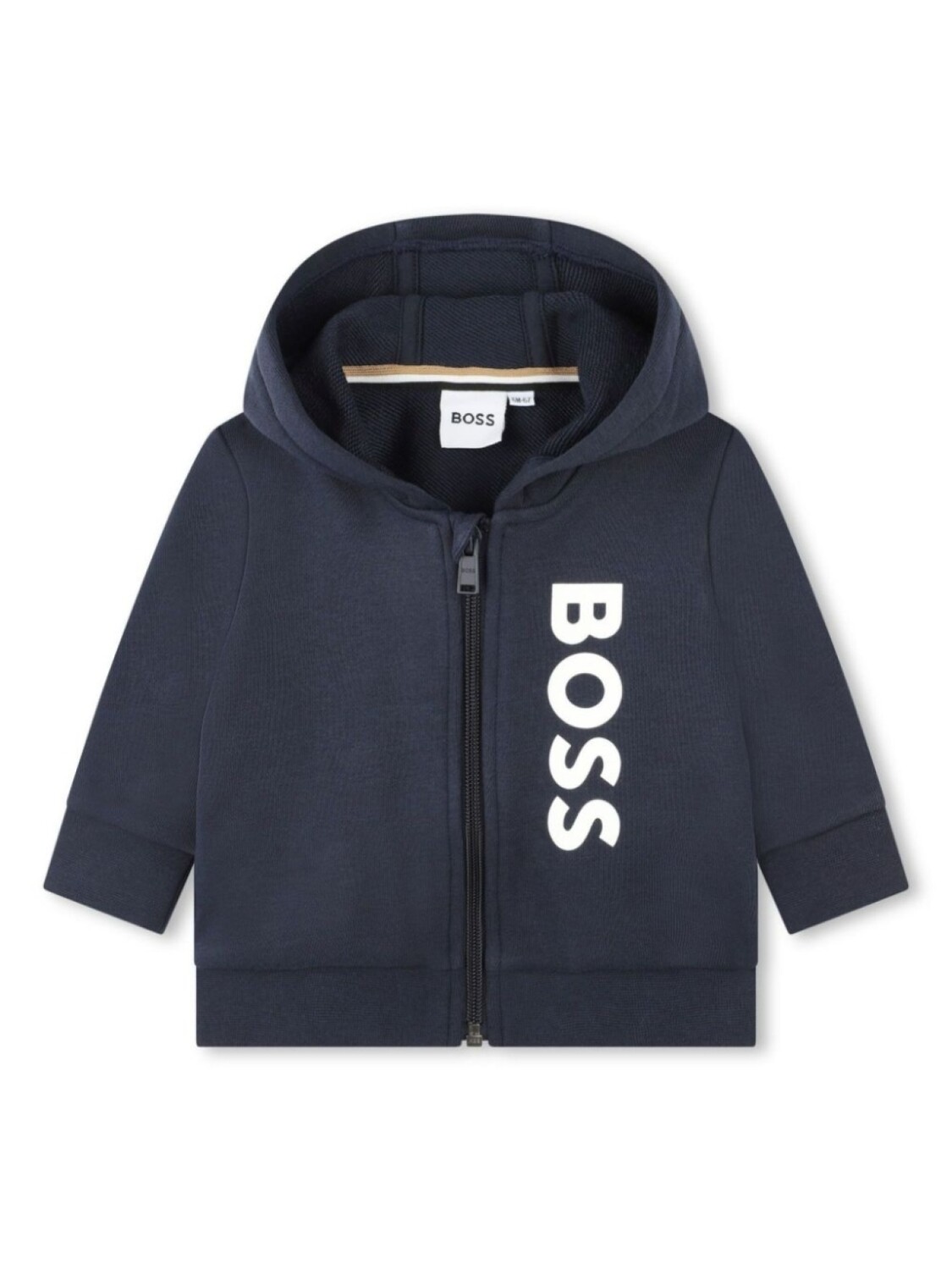 

BOSS Kidswear худи с логотипом, синий