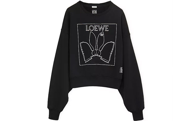 

Толстовка женская Loewe с принтом, черный