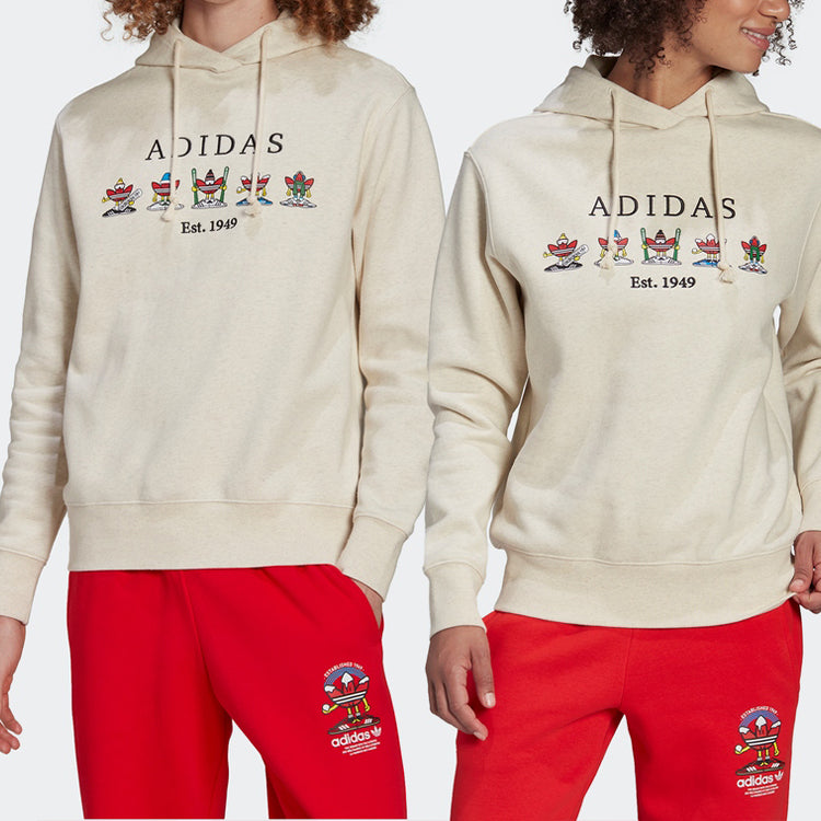Худи adidas originals Sports Couple Style Yellow White, желто-коричневый — фото 3