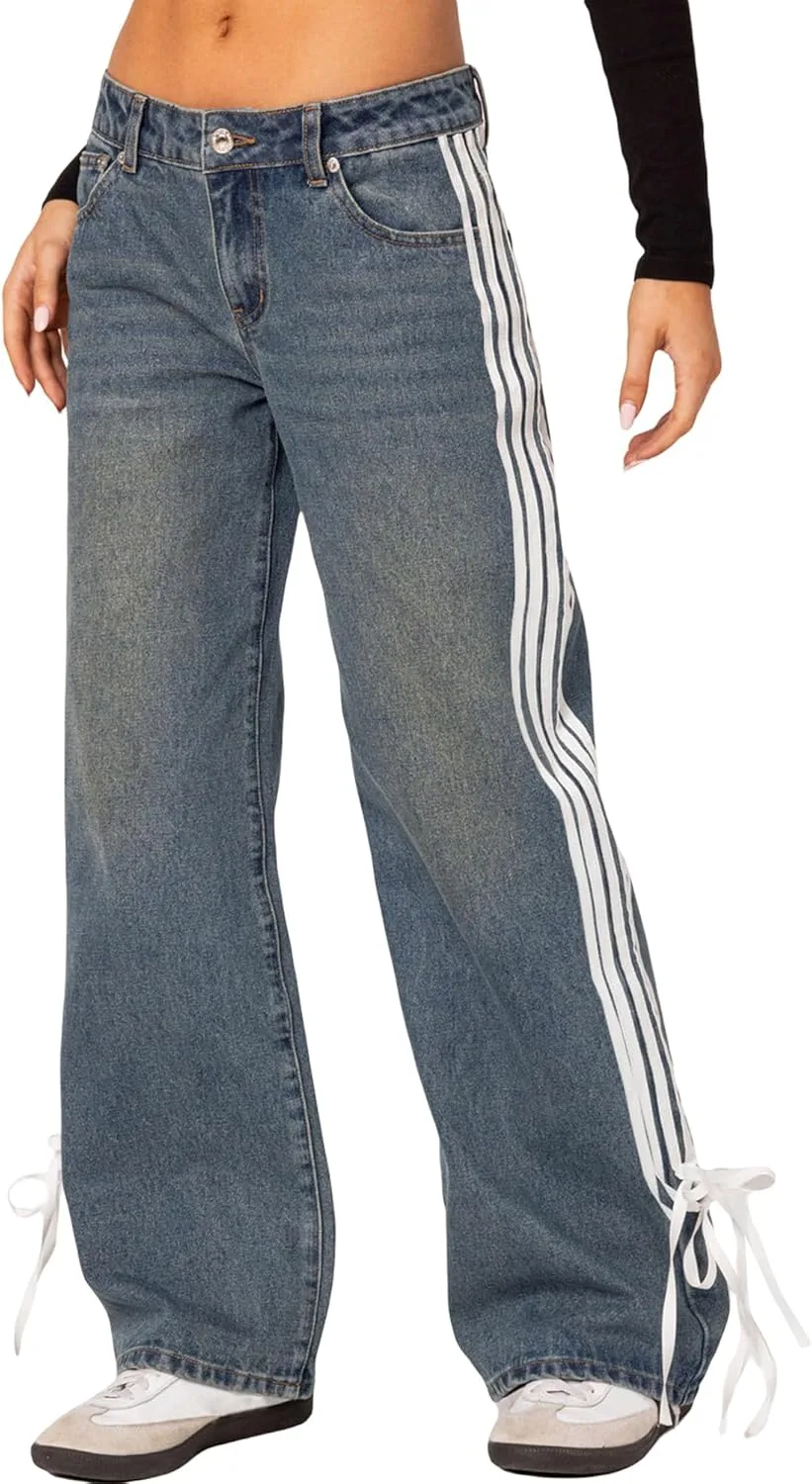 

Женские джинсы Wide Leg Low Rise с молнией и пуговицей MBZJSDKHLK