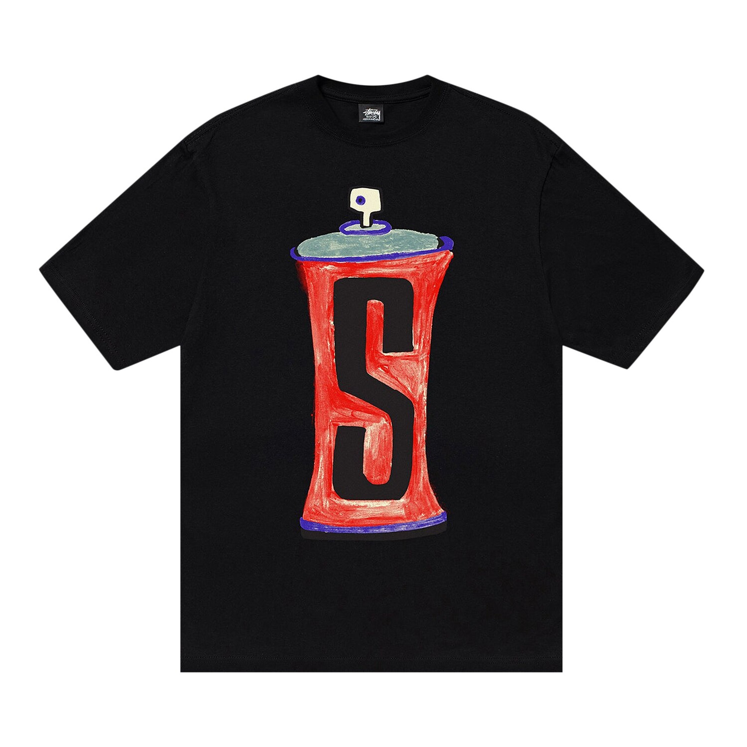 

Футболка Stussy Spraycan, черная, Черный, Футболка Stussy Spraycan, черная