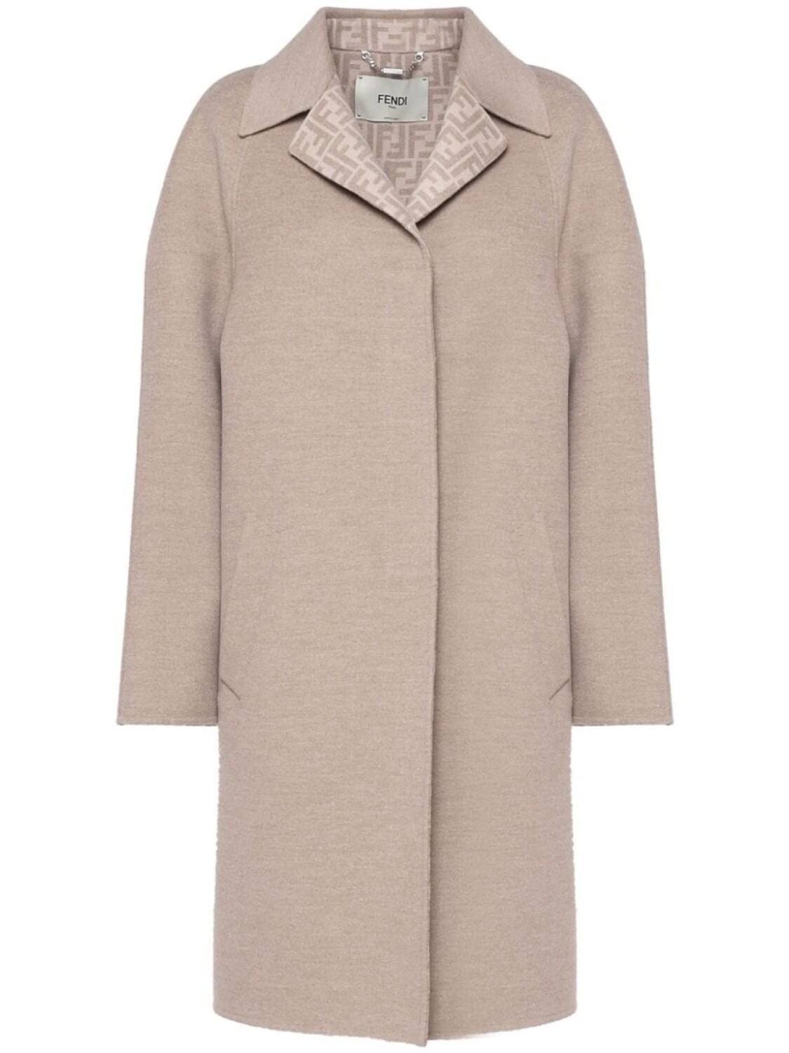 

FENDI пальто с мотивом FF, нейтральный цвет