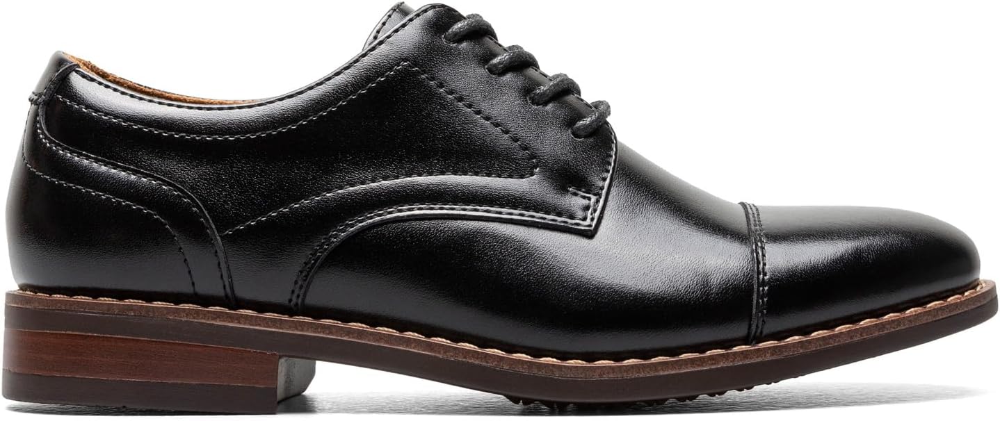 Детские оксфорды Florsheim Boys Rucci Jr. с носком-капtoe (малыш/маленький ребенок/старший ребенок), черный — фото 2