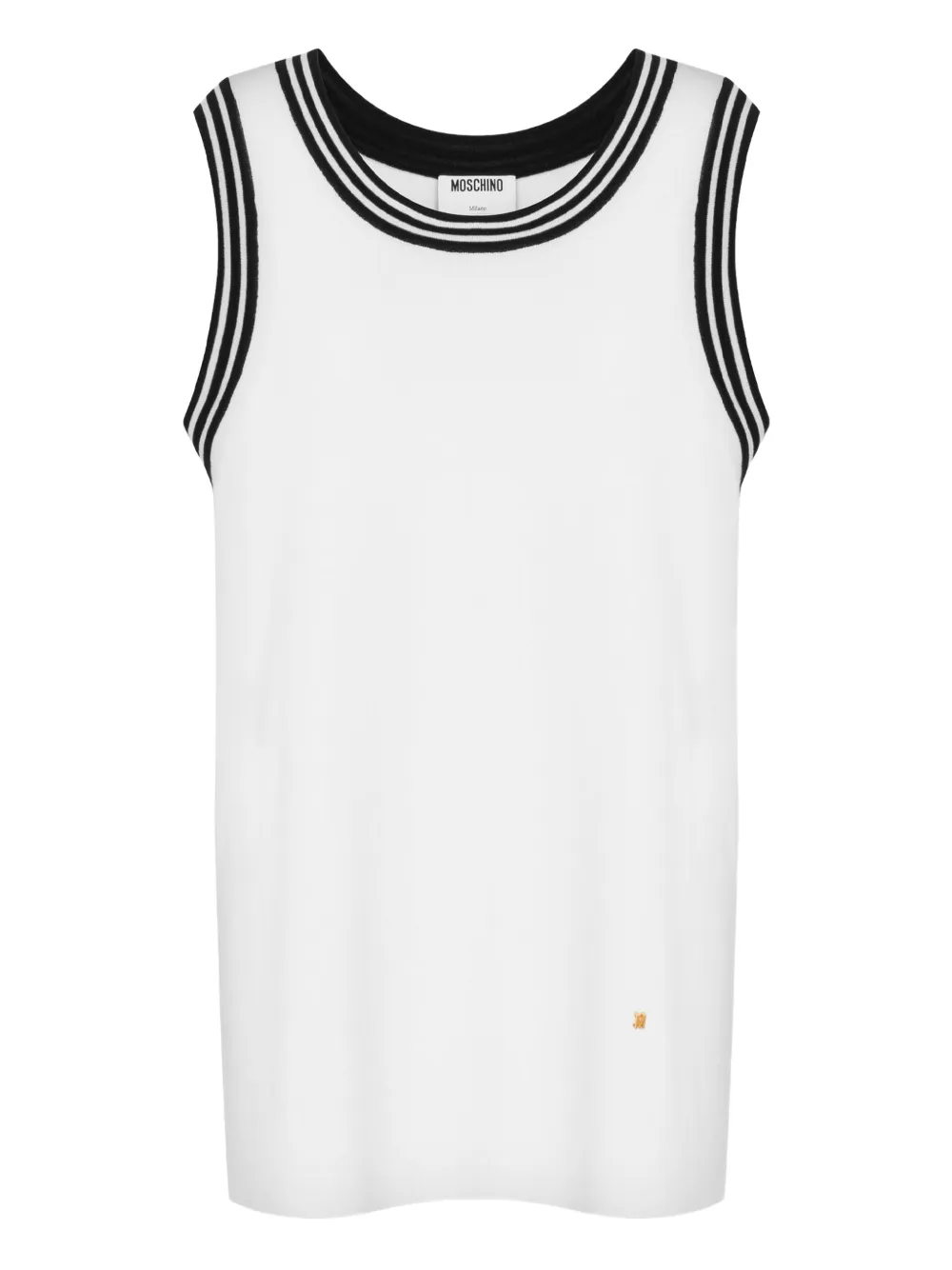

Топ без рукавов с U-образным вырезом Moschino, белый