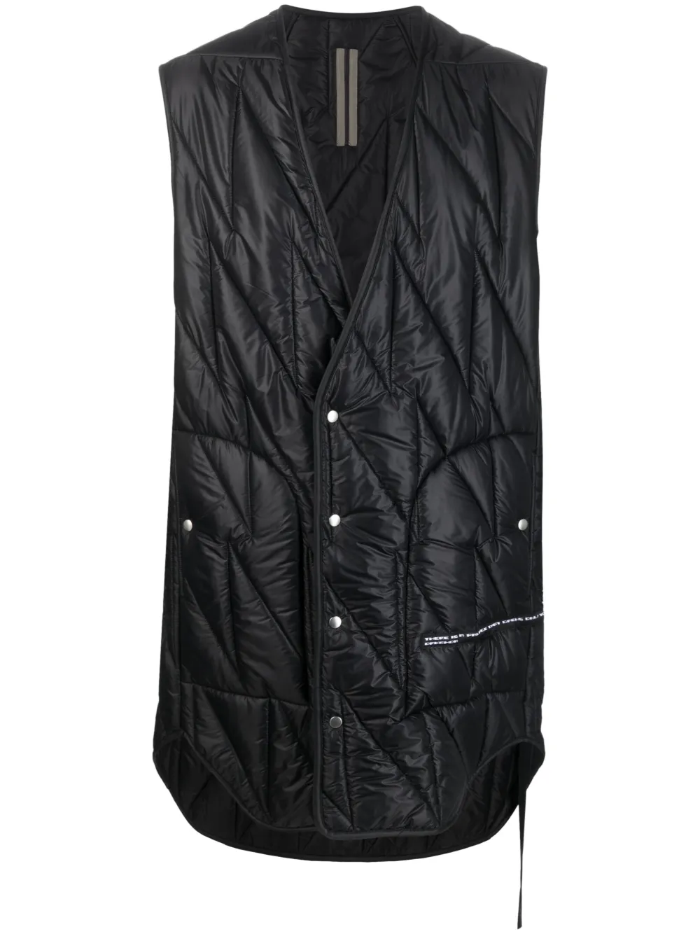 

Стеганый жилет длины миди Rick Owens DRKSHDW, черный