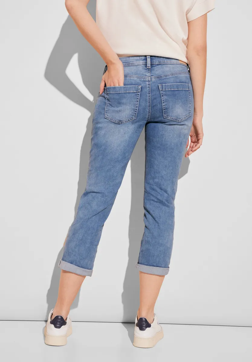 

Джинсы STREET ONE 7/8 с декоративными швами, цвет Light Blue Random Wash