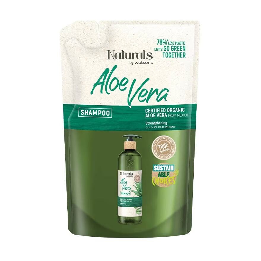 

Naturals by Watsons Naturals By Watsons True Natural Шампунь с алоэ вера, 450 мл (сменный блок), White