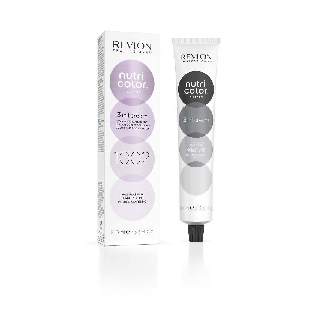

Краска для волос nutri color 3 in 1 cream nr. 1002 Revlon Professional, 1002 - pale platinum, объем 100 мл