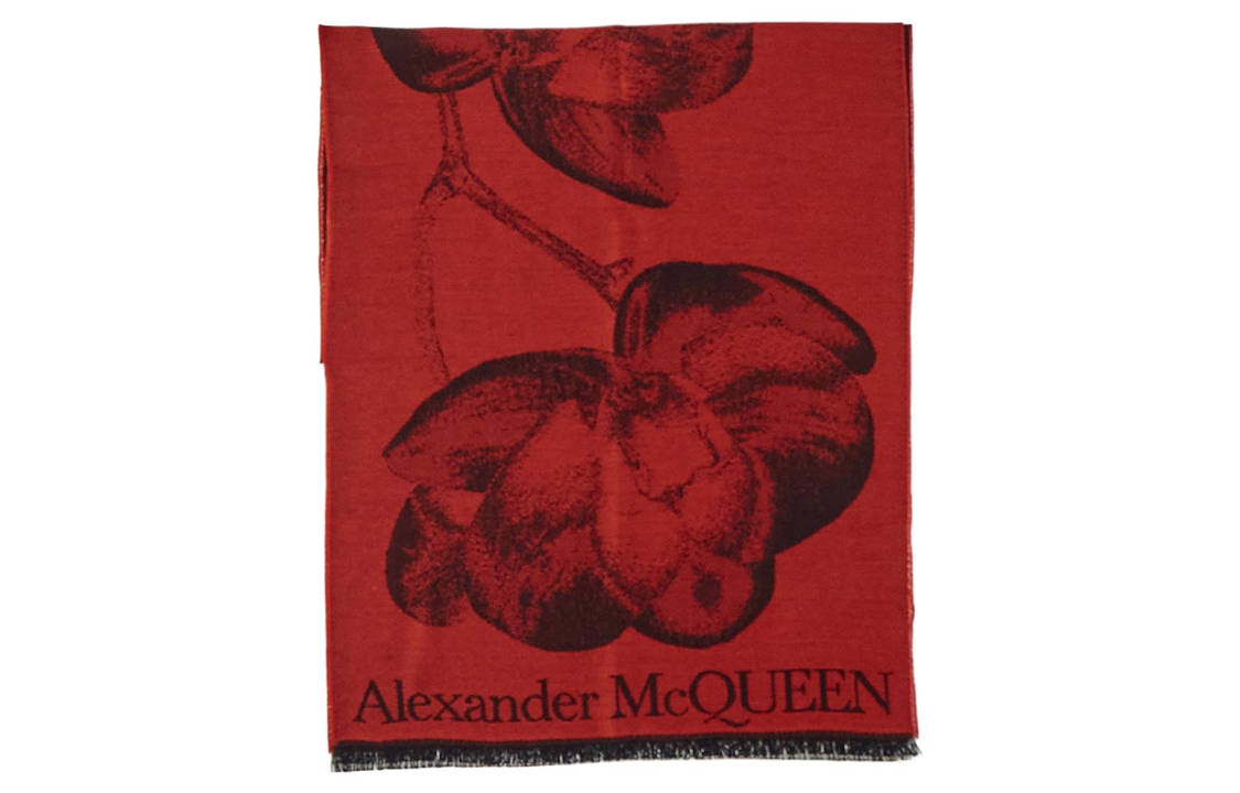

Alexander McQueen Вязаный шарф женский красный, Red