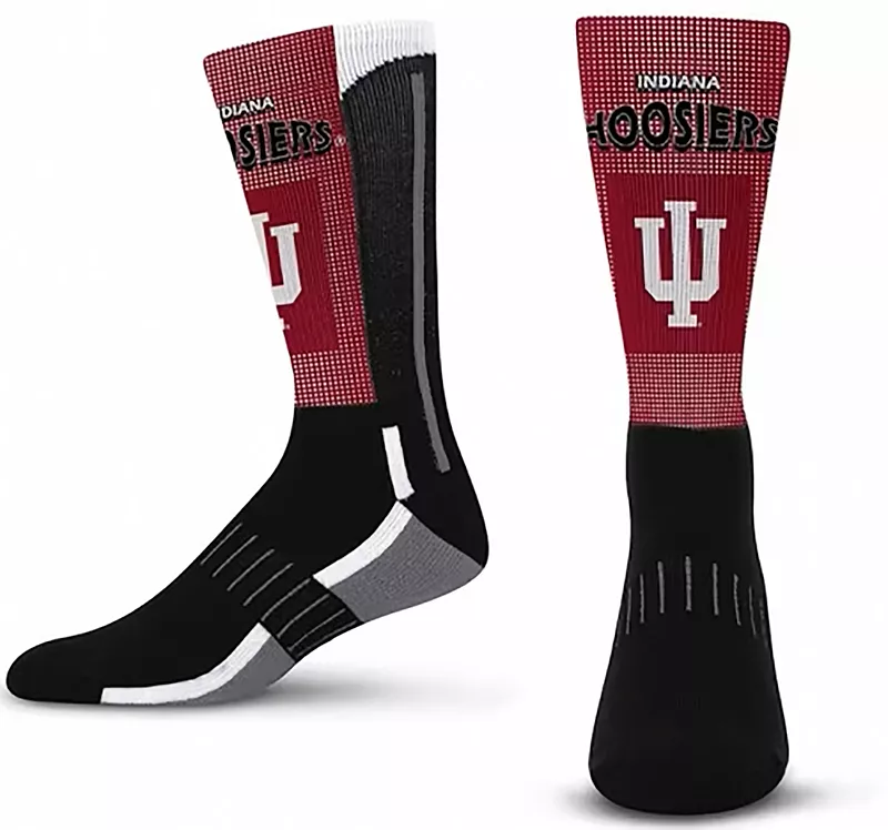 

Молодежные носки Indiana Hoosiers Mascot Crew для босых ног For Bare Feet