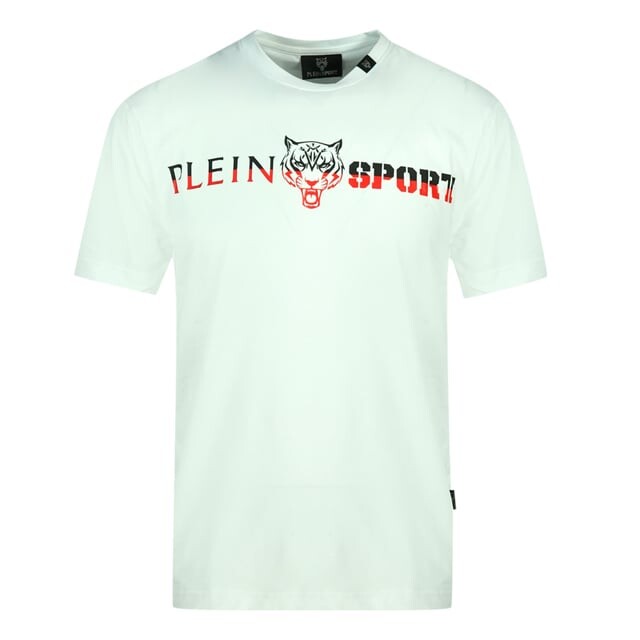 

Футболка с ярким разделенным логотипом Plein Sport, белый