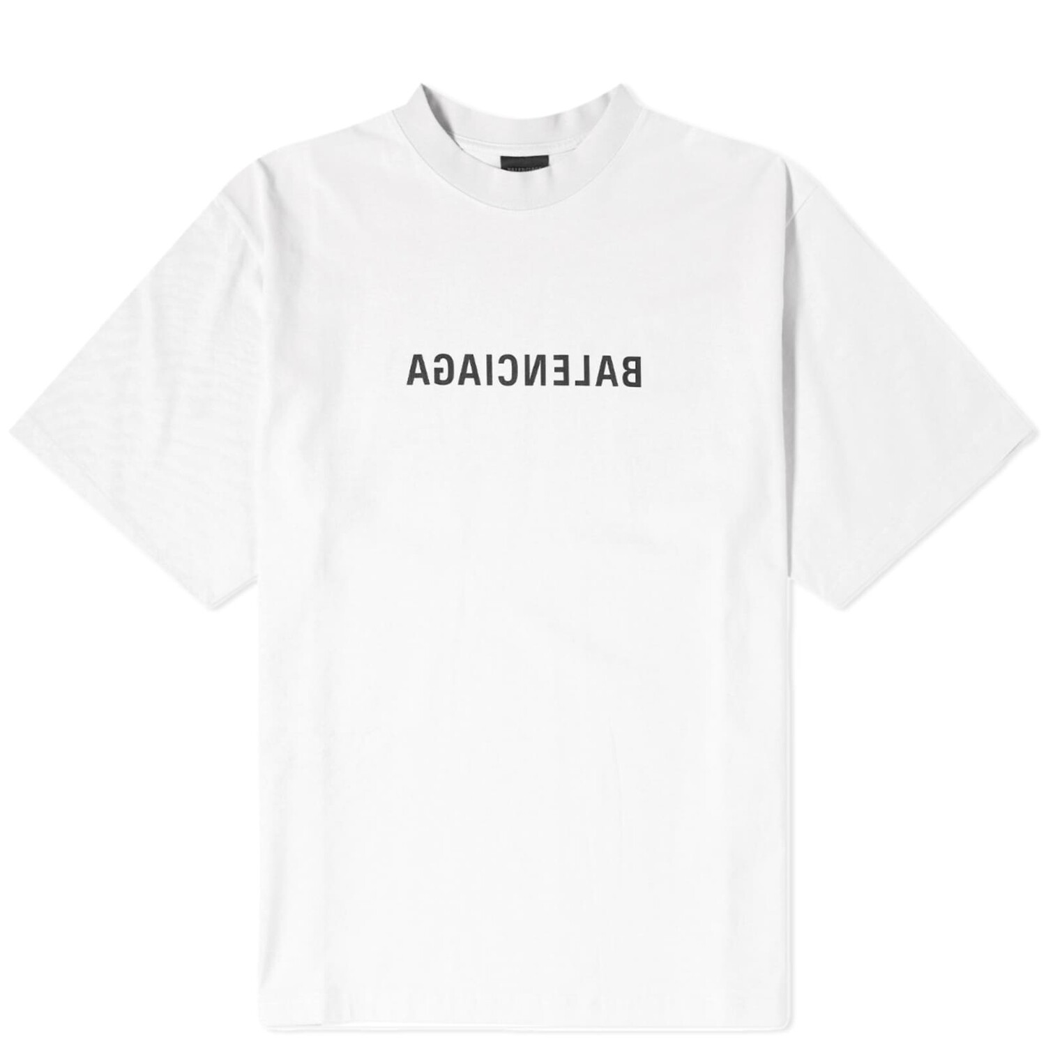 

Футболка Balenciaga Mirror Logo, цвет Ecru & Black
