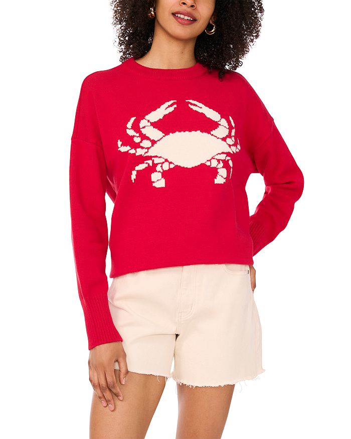 

Свитер с круглым вырезом Crab VINCE CAMUTO, красный