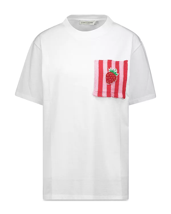 

Клубничная футболка Joshua Sanders, белый