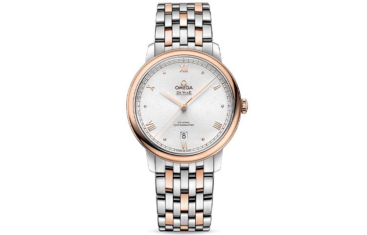 

OMEGA Элегантные мужские часы Saucer Series с автоматическим механическим механизмом, белый циферблат 39,5 мм