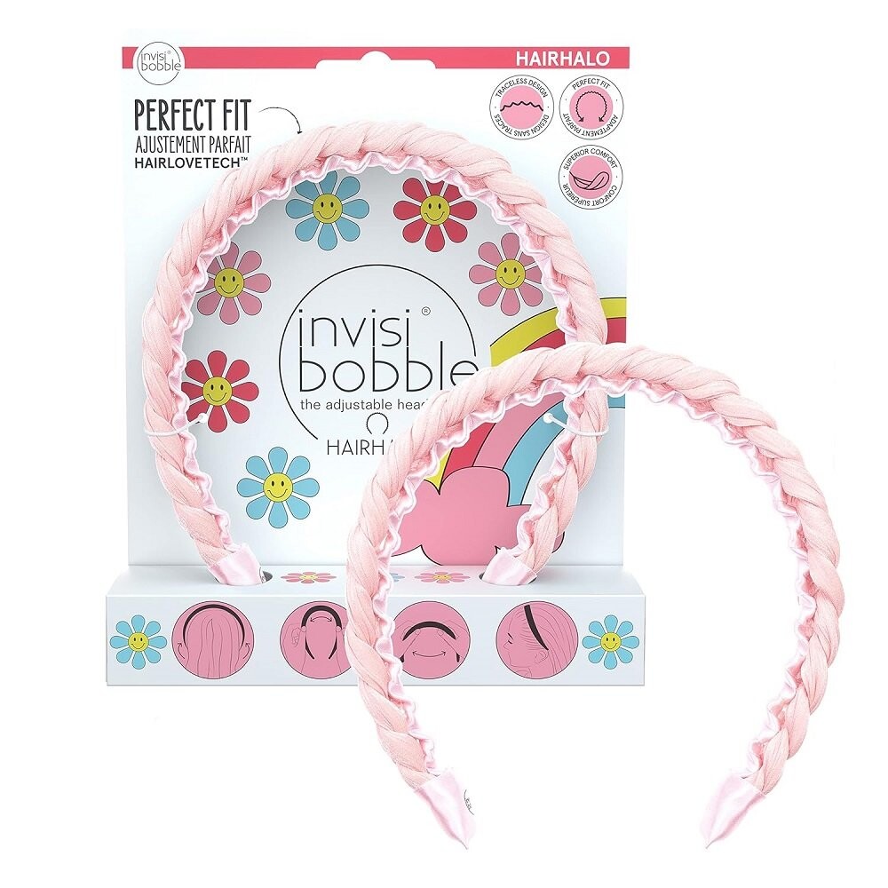 

Регулируемая повязка для волос Invisibobble Hairhalo Retro Dreamin' Eat Pink and be Merry