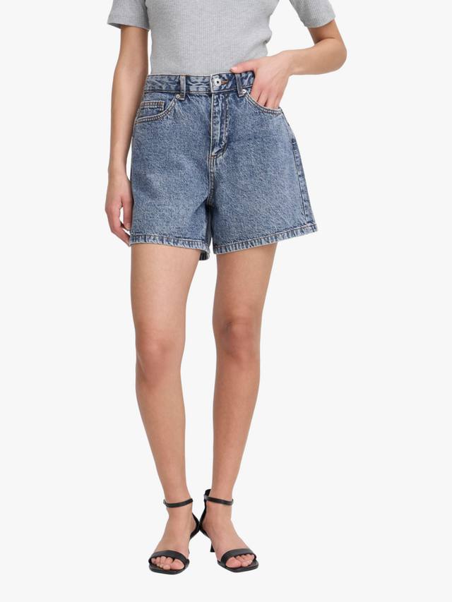 

Джинсовые шорты Aveny с высокой талией ICHI, Medium Blue