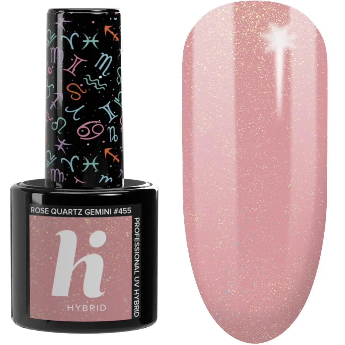 Гибридный лак HiHybrid Rose Quartz Gemini455 (5 мл) Hi Hybrid