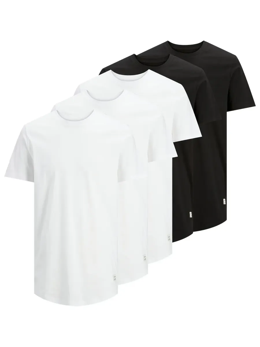 

Футболка Jack & Jones "JJENOA TEE SS CREW NECK 5PK MP NOOS", белый