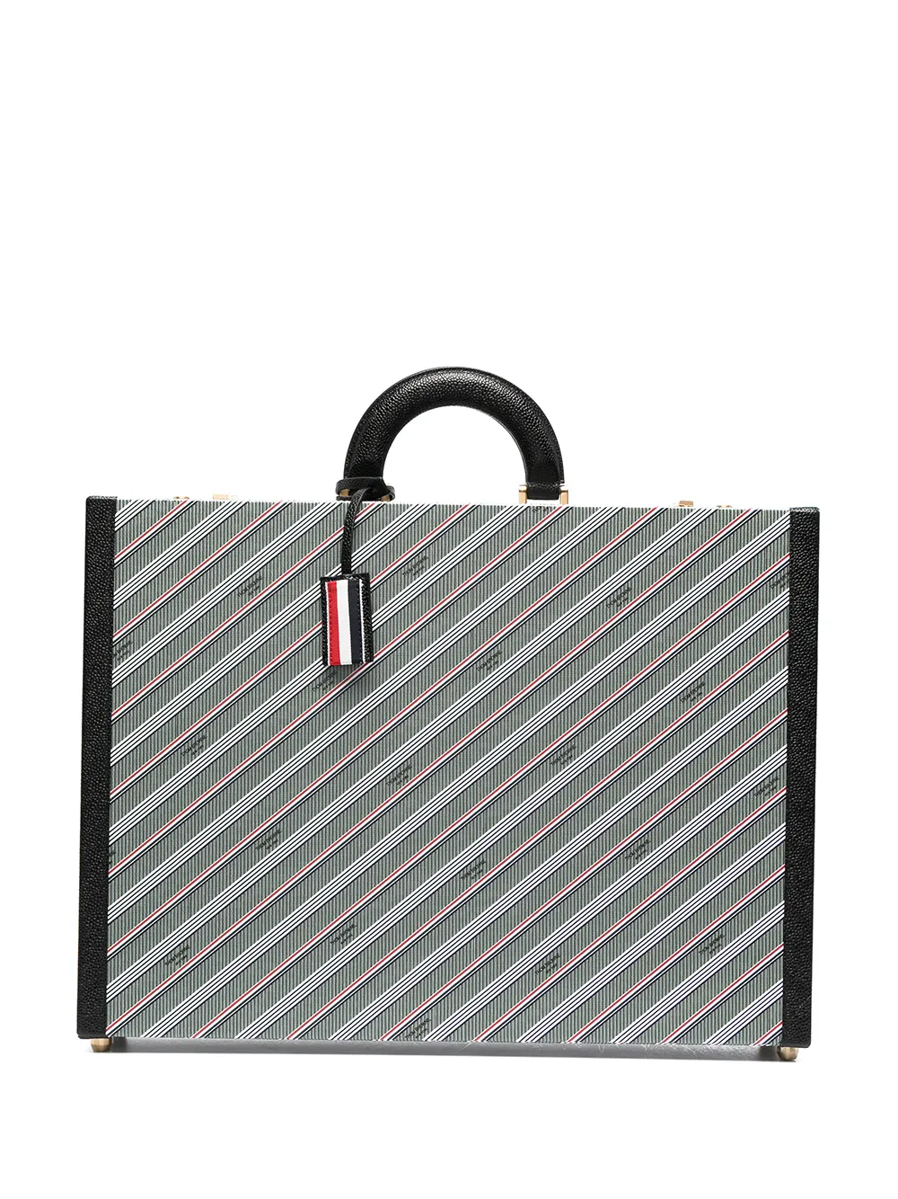 

Портфель с логотипом THOM BROWNE, серый