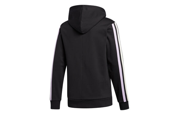Толстовка adidas Don Decorate Po Solid Color Stripe Basketball Casual Sports hooded Pullover Black, черный — фото 2