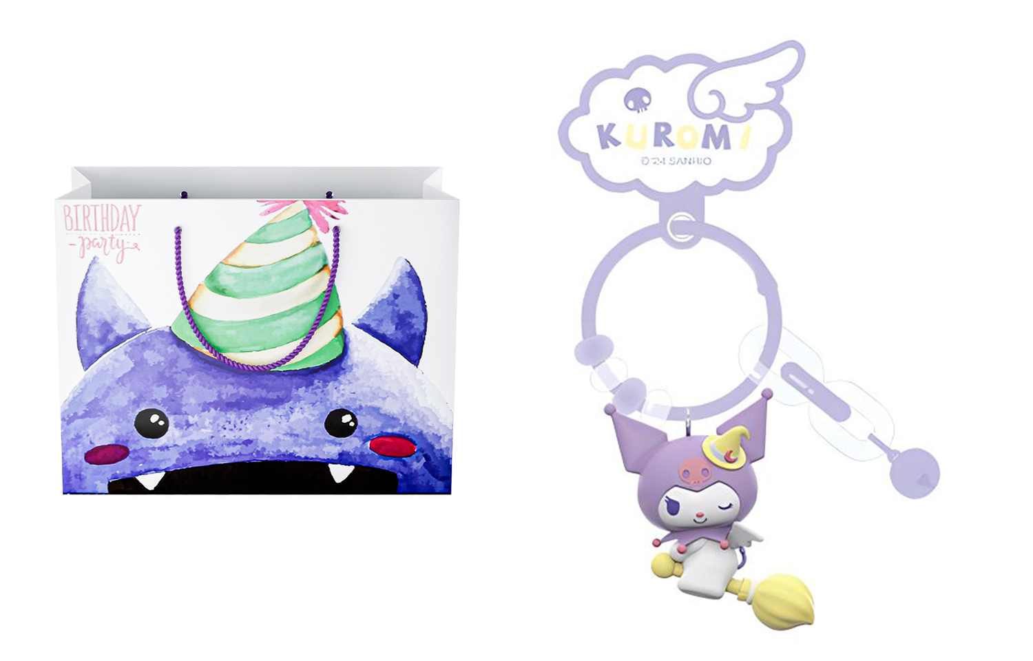 

Sanrio Ключница ПВХ My Melody Cinnamoroll унисекс, Kuromi+Exquisite Shopping Bag A