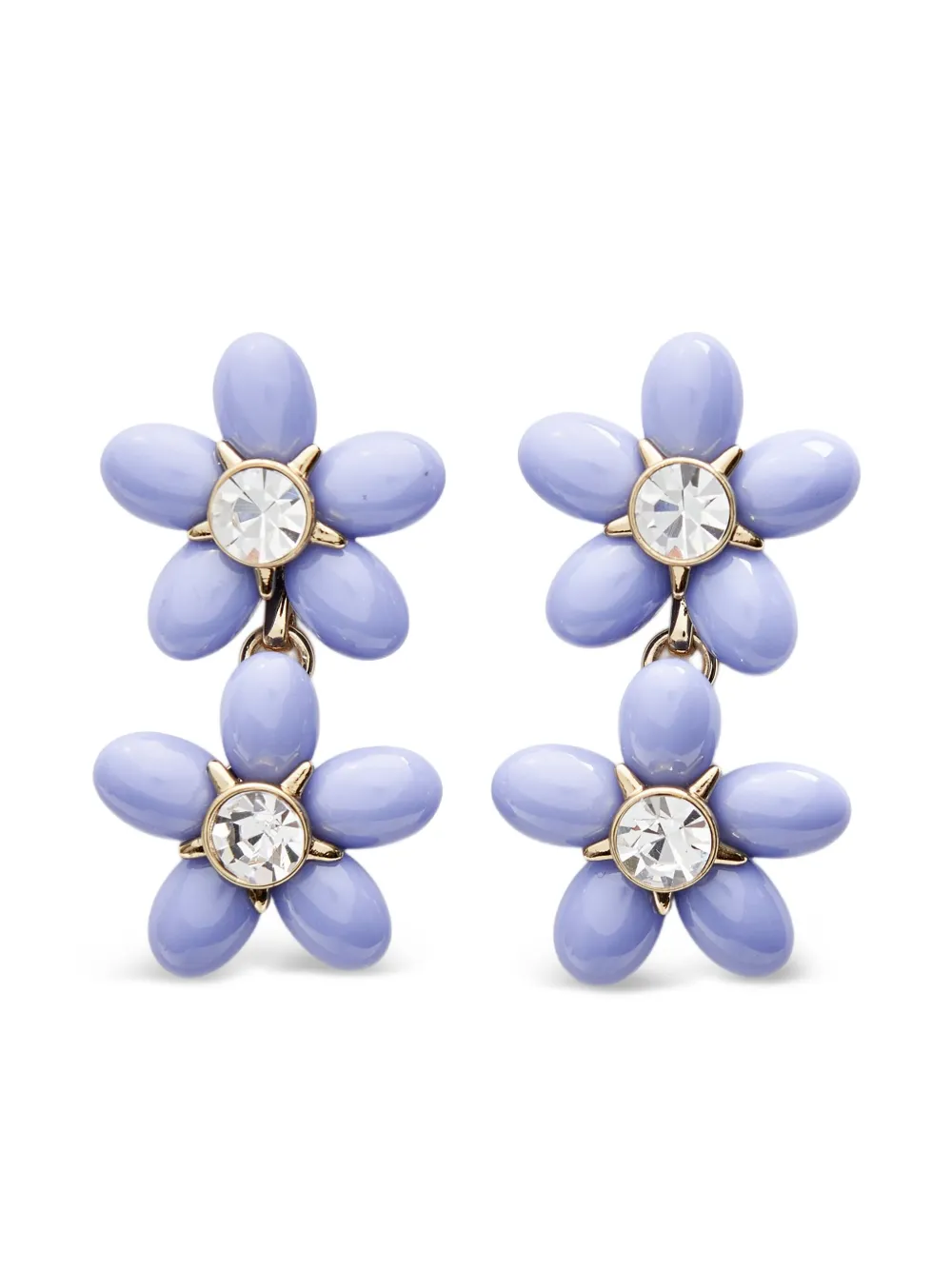

Серьги-подвески Double Flower Carolina Herrera, золотой
