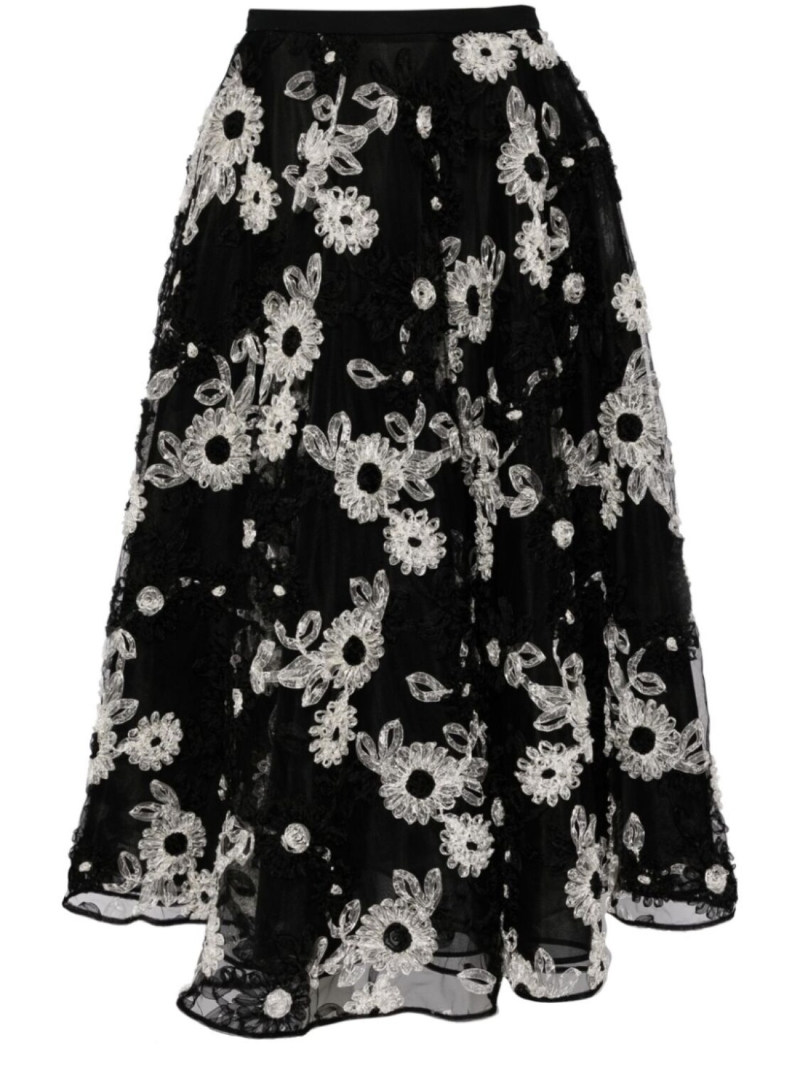 

Giambattista Valli юбка А-силуэта с вышивкой, черный