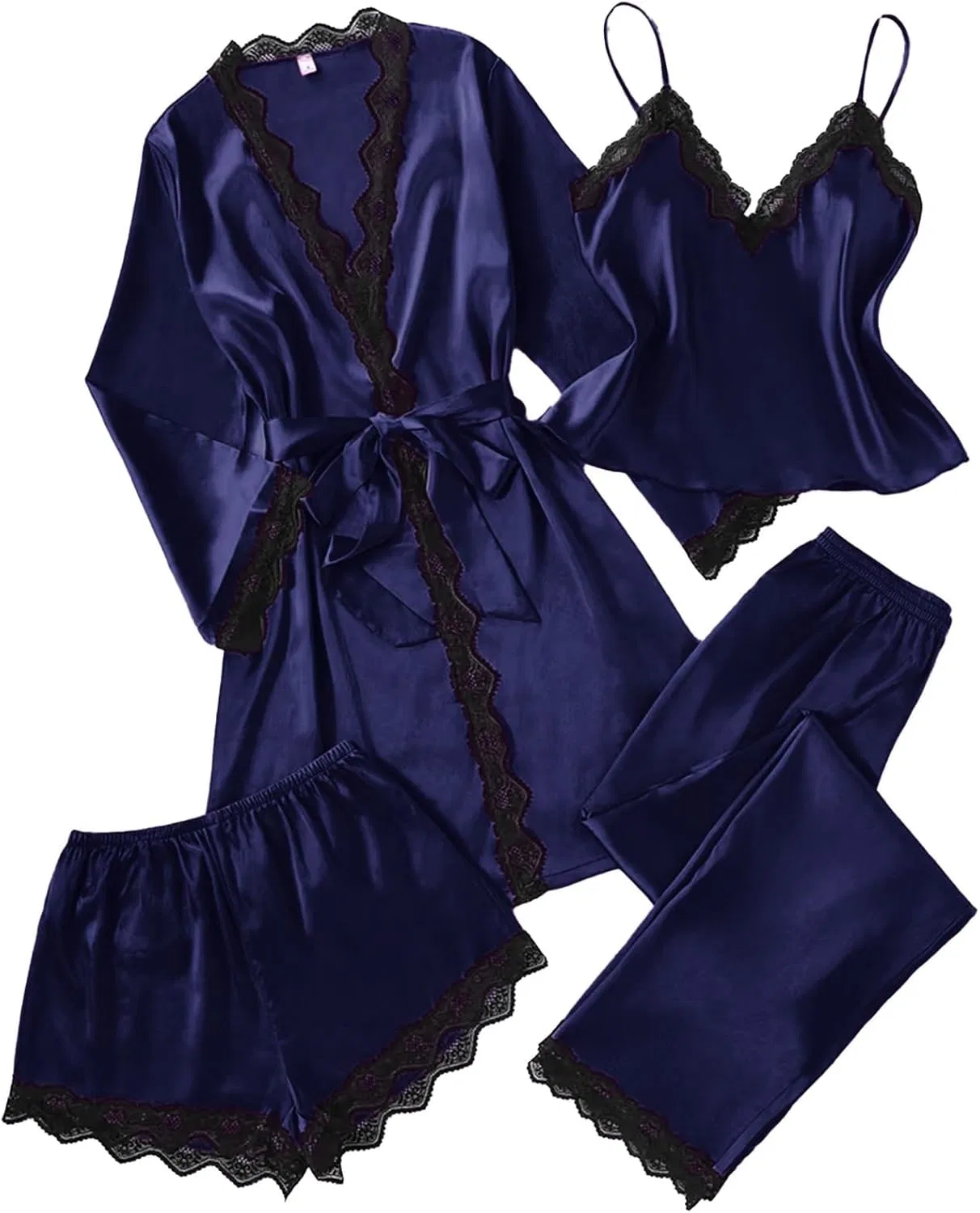 Комплект пижамы из сатина, Dark Blue-1